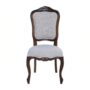 CADEIRA LUIS XV DE MADEIRA COM LINHO