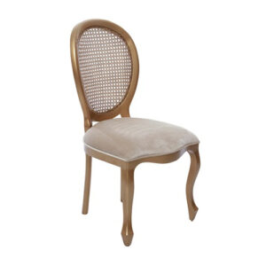 CADEIRA MEDALHÃO OURO COM PALHA