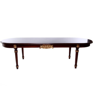 MESA DASLU FOLHA DE OURO OVAL